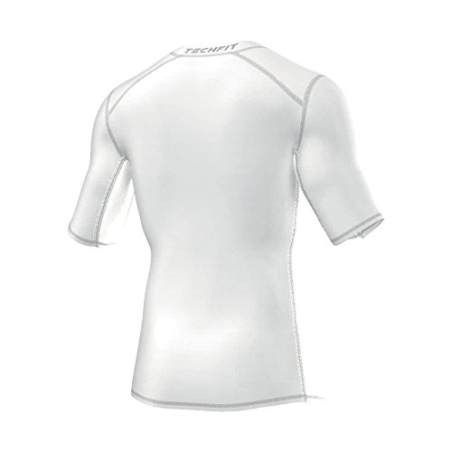 adidas Techfit Base - Camiseta de manga corta para hombre, Blanco (White), XL
