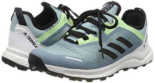 adidas Terrex Agravic Flow W, Zapatillas de Cross Mujer, Gris (Ash Grey S18/Core Black/Glow Green Ash Grey S18/Core Black/Glow Green), 42 EU