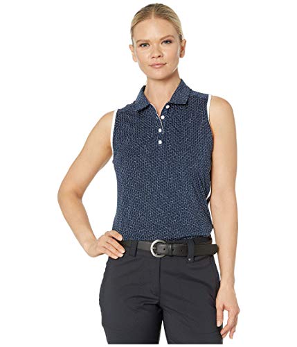 adidas Ultimate Print - Polo sin Mangas para Mujer, Mujer, Color White/Night Indigo, tamaño Extra-Large