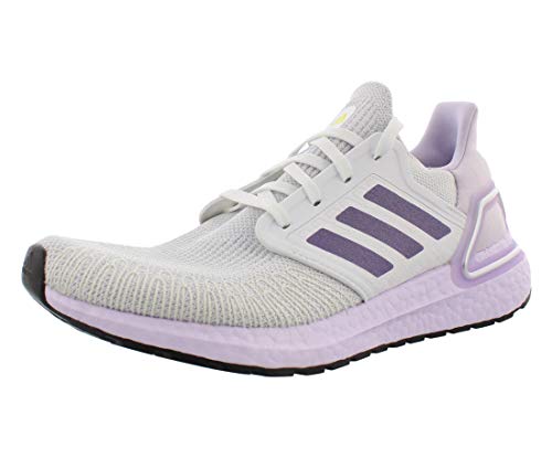 adidas Ultraboost 20 - Tenis de correr para mujer, blanco (blanco/morado/morado (purple tint)), 42 EU
