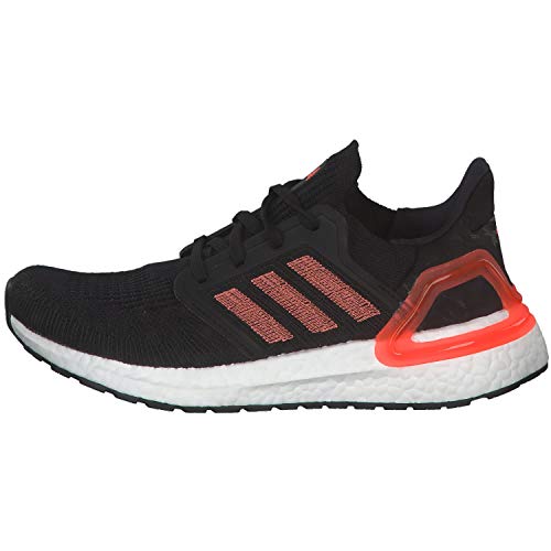 adidas Ultraboost 20 W, Zapatillas de Running Mujer, Core Black/Signal Coral/FTWR White, 38 2/3 EU