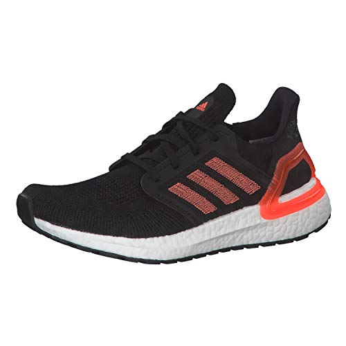 adidas Ultraboost 20 W, Zapatillas de Running Mujer, Core Black/Signal Coral/FTWR White, 38 2/3 EU