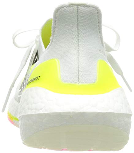 adidas Ultraboost 21 W, Zapatillas para Correr Mujer, FTWR White/Core Black/Solar Yellow, 40 EU