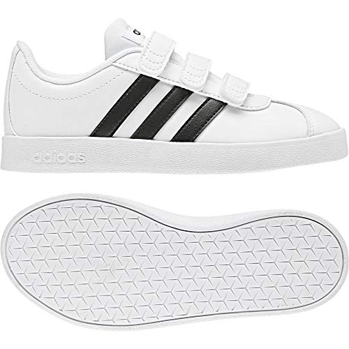 Adidas Vl Court 2.0 Cmf C, Zapatillas de deporte Unisex Niños, Blanco (Ftwr White/Core Black/Ftwr White Ftwr White/Core Black/Ftwr White), 28