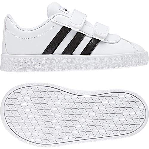 Adidas VL Court 2.0 CMF I, Zapatillas de Gimnasia, Blanco (FTWR White/Core Black/FTWR White FTWR White/Core Black/FTWR White), 26 EU
