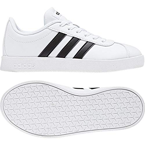 Adidas Vl Court 2.0 K, Zapatillas de deporte Unisex niños, Blanco (Ftwbla/Negbas 000), 38 EU