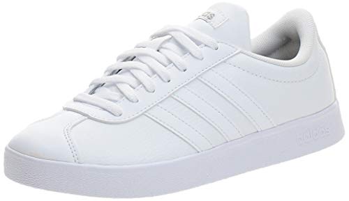 Adidas VL Court 2.0, Sneaker Mujer, Footwear White/Footwear White/Cyber Metallic, 37 1/3 EU