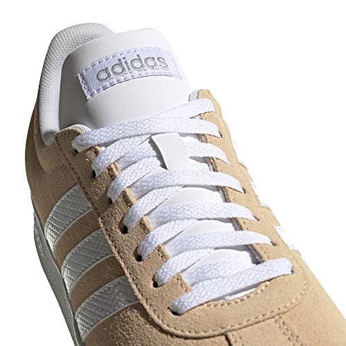 Adidas VL Court 2.0, Zapatillas de Deporte Skateboard Mujer, Gris (Glow Orange/FTWR White/Matte Silver), 38 EU