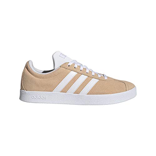 Adidas VL Court 2.0, Zapatillas de Deporte Skateboard Mujer, Gris (Glow Orange/FTWR White/Matte Silver), 38 EU
