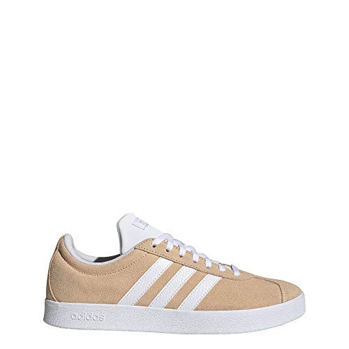 Adidas VL Court 2.0, Zapatillas de Deporte Skateboard Mujer, Gris (Glow Orange/FTWR White/Matte Silver), 38 EU