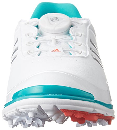adidas W Adistar Lite Boa Zapatos de Golf para Mujer, Blanco/Plata/Azul, 36.6