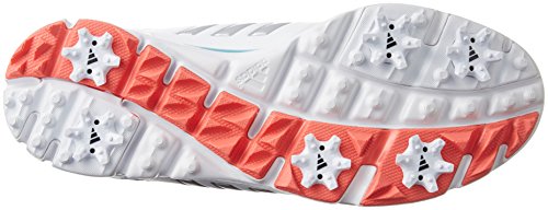 adidas W Adistar Lite Boa Zapatos de Golf para Mujer, Blanco/Plata/Azul, 36.6