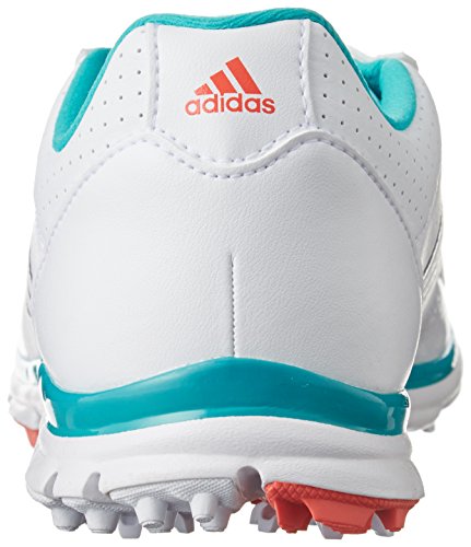 adidas W Adistar Lite Boa Zapatos de Golf para Mujer, Blanco/Plata/Azul, 36.6