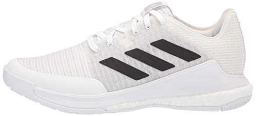adidas Women's Crazyflight Volleyball Shoe, White/Black/Grey, 7