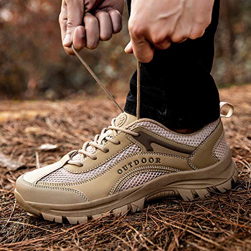 Aerlan Laufschuhe für Männer und Frauen,Zapatos para Correr de Aire para Mujer,Zapatillas de Deporte Casuales de montañismo al Aire Libre de tamaño Masculino-Arena Color_45#