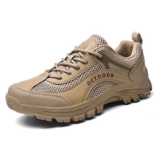 Aerlan Laufschuhe für Männer und Frauen,Zapatos para Correr de Aire para Mujer,Zapatillas de Deporte Casuales de montañismo al Aire Libre de tamaño Masculino-Arena Color_45#