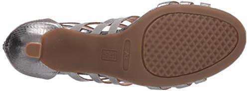 Aerosoles Pastel, Sandalias con tacón Mujer, Serpiente Plateada, 43 EU