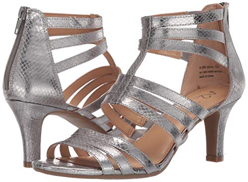 Aerosoles Pastel, Sandalias con tacón Mujer, Serpiente Plateada, 43 EU