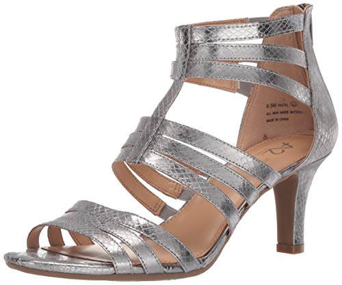 Aerosoles Pastel, Sandalias con tacón Mujer, Serpiente Plateada, 43 EU