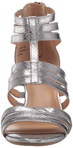 Aerosoles Pastel, Sandalias con tacón Mujer, Serpiente Plateada, 43 EU