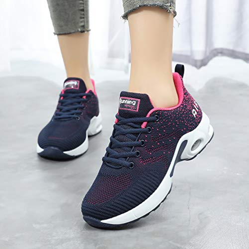 AFFINEST Zapatos para Correr para Mujer Air Zapatillas de Running Ligero y Transpirable Sneakers y Asfalto Aire Libre y Deportes Calzado Azul 40