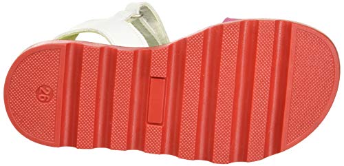 Agatha Ruiz de la Prada 192945, Sandalias con Punta Abierta Niña, Blanco (Blanco Y Chicle (Mat Y Sauvage) B), 26 EU