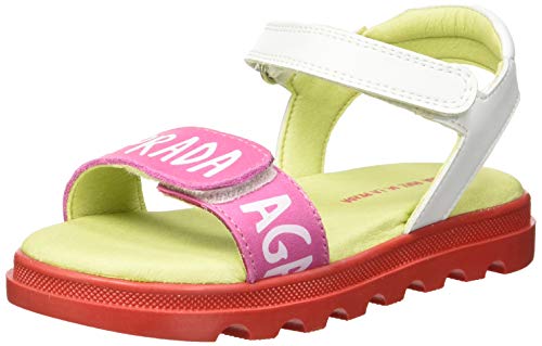 Agatha Ruiz de la Prada 192945, Sandalias con Punta Abierta Niña, Blanco (Blanco Y Chicle (Mat Y Sauvage) B), 26 EU