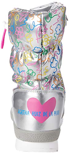 Agatha Ruiz de la Prada 201996, Botas para Nieve, Plata (Textil), 29 EU