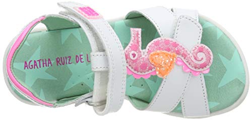 Agatha Ruiz de la Prada 202951, Sandalias con Tira a T para Niñas, Blanco (Blanco (Sauvage) B), 33 EU