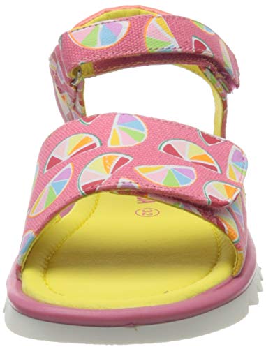 Agatha Ruiz de la Prada 202961, Sandalias con Punta Abierta para Niñas, Rosa (Coral Y Mandarinas (Textil Y Estampado) Paprika), 30 EU