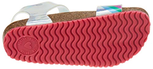 Agatha Ruiz de la Prada 202989, Sandalias con Punta Abierta Niña, Plateado (Plata (Espejo) Paprika), 25 EU