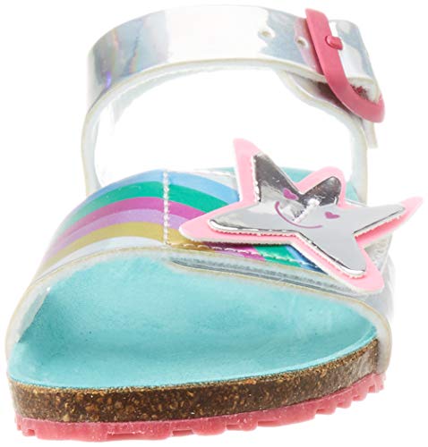 Agatha Ruiz de la Prada 202989, Sandalias con Punta Abierta Niña, Plateado (Plata (Espejo) Paprika), 25 EU