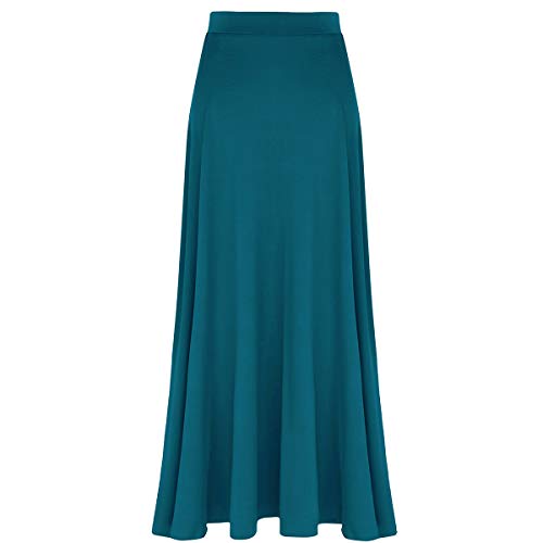 Agoky Falda Irregular de Danza para Mujer Falda Larga de Ballet Baile Flamenco Latino Tango Sevillanas Traje Falda Danza del Vientre Chica Dancewear Verde Medium