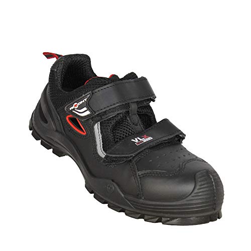Aimont Tiberio S1P SRC Zapatos de Negocio Stock Sandalia Negro B-Stock, Tamaño:38 EU
