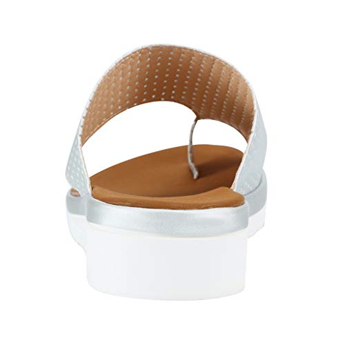 AIni Zapatillas De Verano Mujer Sandalias Romanas Sandalias De TacóN Bajo De Corte Bajo TacóN 4cm Zapatos De Plataforma Zapatos De Playa Sandalias Casual En Color Liso Sandalias Planas CóModos 35-43