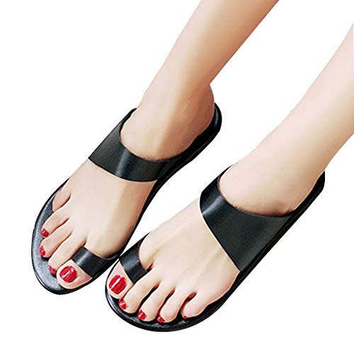 AIni Zapatos CóModos De Mujer Sandalias De Moda De Verano Sandalias De Punta Abierta Sandalias De TacóN Bajo Zapatillas Casuales Romanas Zapatos De Playa Chanclas De Planas Bohemia Talla Grande 35-43