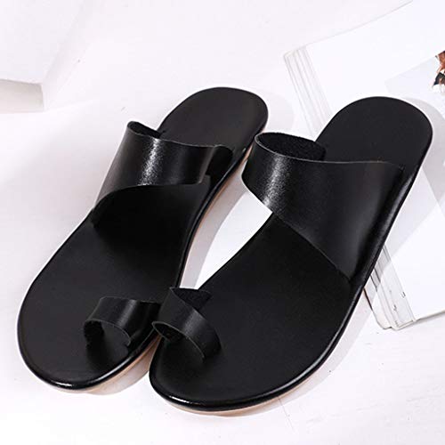 AIni Zapatos CóModos De Mujer Sandalias De Moda De Verano Sandalias De Punta Abierta Sandalias De TacóN Bajo Zapatillas Casuales Romanas Zapatos De Playa Chanclas De Planas Bohemia Talla Grande 35-43