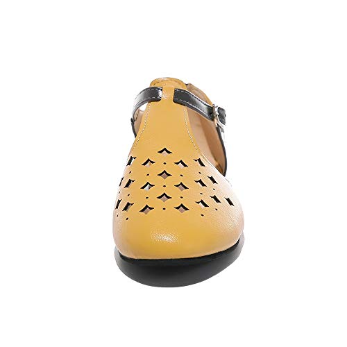 AIni Zapatos Puntiagudos De Las Mujeres Sandalias De Verano De TacóN Bajo Sandalias De Viento Romanas Sandalias Caladas Zapatos Planos Retro Mujer Sandalias Planas Verano Tobillo Correa Hebilla,35-43