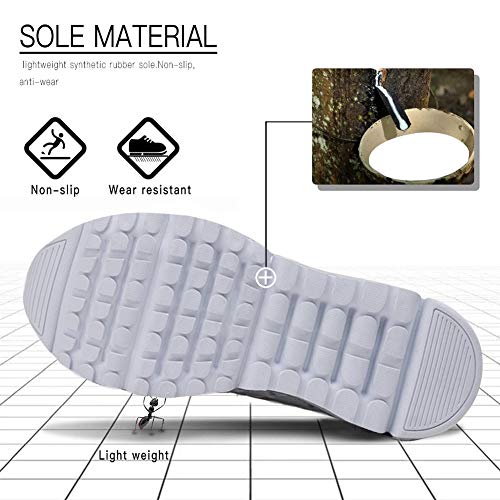 Air Zapatillas de Running para Hombre Mujer Zapatos para Correr y Asfalto Aire Libre y Deportes Calzado 1643 Unisexo White 40