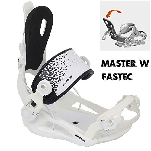 AIRTRACKS Snowboard Set - Tabla Akasha Mujer 147 - Fijaciones Master FASTEC W M - Bag/Nuevo
