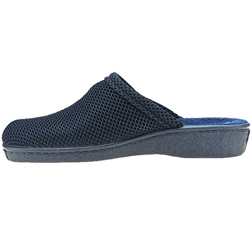 ALBEROLA 4220 Zapatilla Chinela Casa Mujer Rejilla Anatómica Cuña Destalonada Marino Talla 38