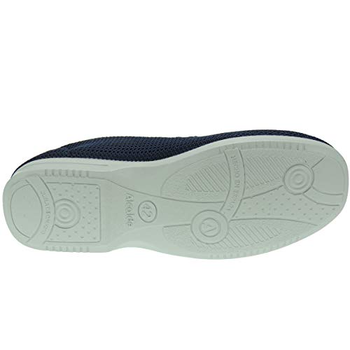 Alcalde 25 Zapatilla Cerrada Rejilla Nailon Elásticos Laterales Piso Goma para Hombre Marino Talla 41