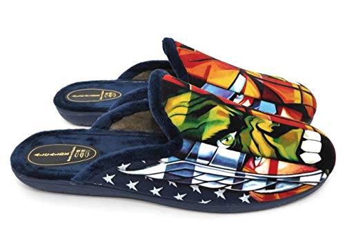 Alcalde - Zapatillas Casa Homre y Cadette Vengadores | Chanclas Vengadores Confortables (Marino, 44)