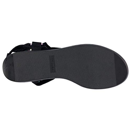 Aldo Mujer Proresien Sandalias Bajas De Verano con Correa Cierre Tactíl En El Tobillo Negro 40 EU