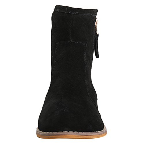 Alexis Leroy Zapatos con Cremallera - Botines Chelsea de Cuero Mujer Negro 39 EU