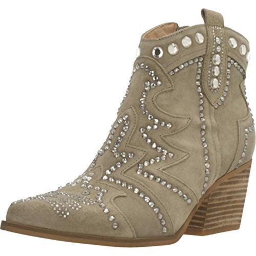 Alma en Pena Botín Beige Deslumbrante para Mujer V20015 - Talla: 39