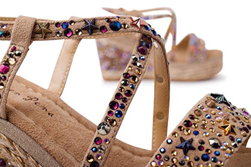 Alma en Pena Cuña Beige ESPONTANEA para Mujer V20281 - Talla: 38