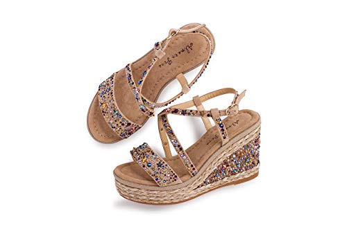 Alma en Pena Cuña Beige ESPONTANEA para Mujer V20281 - Talla: 38