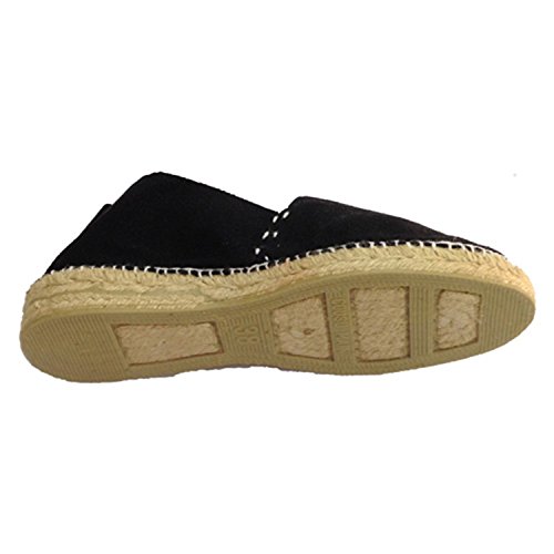 Alpargata de Esparto con cuña Baja Made in Spain en Negro Talla 39