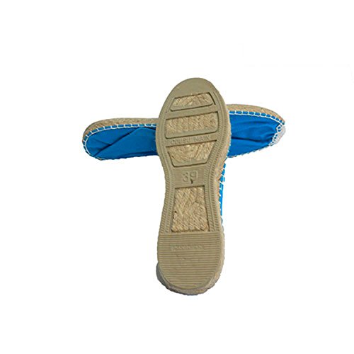 Alpargata de Esparto Plana Made in Spain en azulon Talla 43